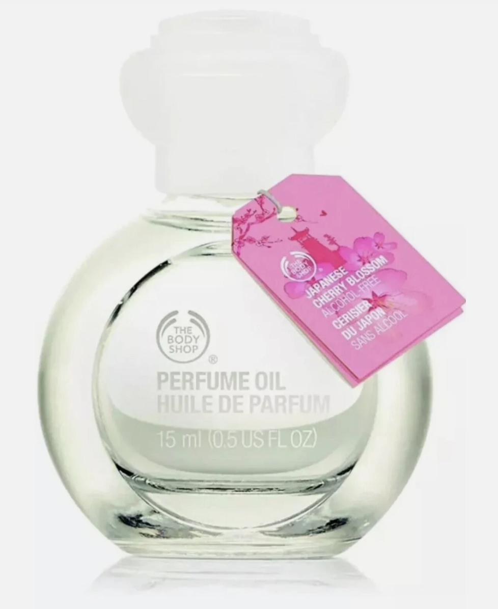 The Body Shop Japanese Cherry Blossom Perfume Oil 15ml Brand New