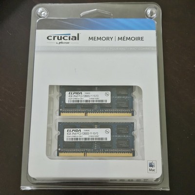 2 Elpida 4GB DDR3 SO-DIMM RAM modules for MAC, part number EBJ41UF8BDU0-GN-F