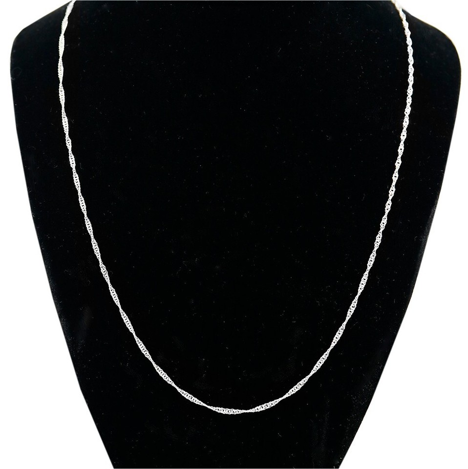 Unbranded 1.5mm .925 Sterling Silver Singapore Chain Necklace - Made In Italy (16, 18, 20, 22, 24 Inches)