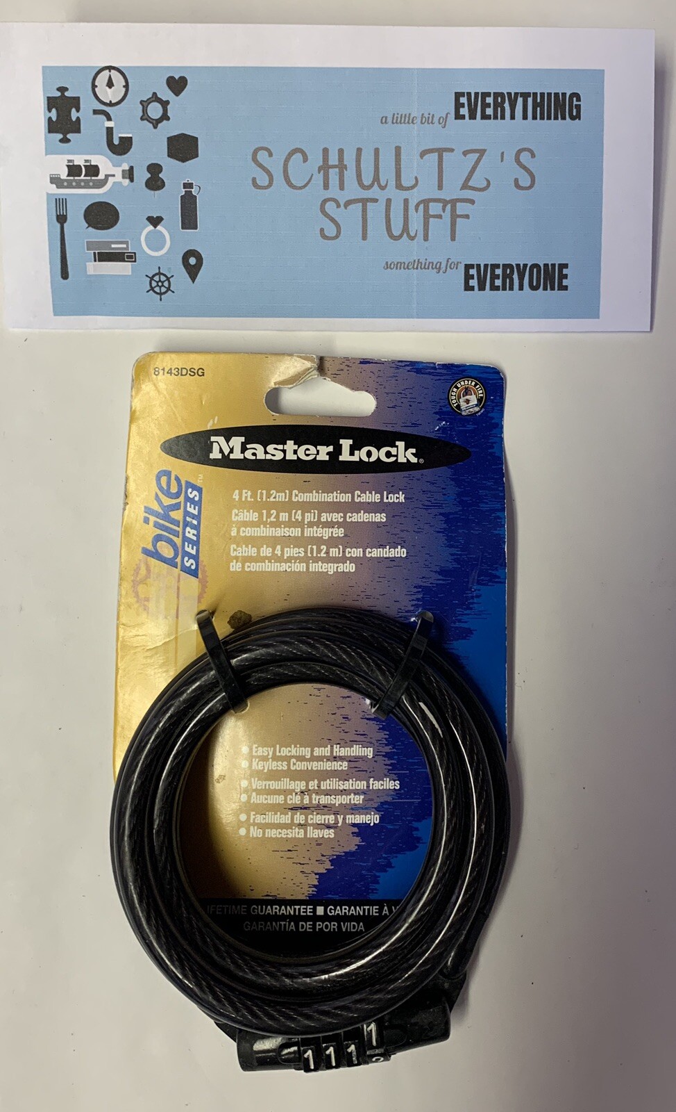 Master Lock Combination Bike Lock 4 Foot Long Black 8143D eBay