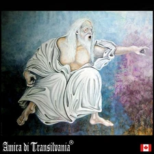 Art Painting Sacred Contemporary Artist Figurative Biblical Figures Adam Eve God