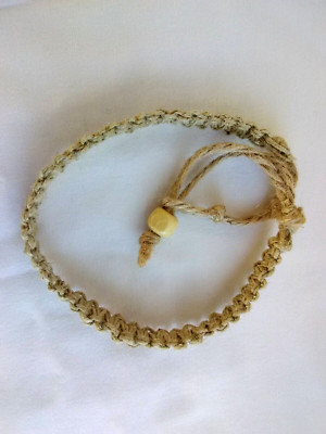 HEMP SURFER BOHO NECKLACE 17'' Unisex Macrame  Hippie US Seller New
