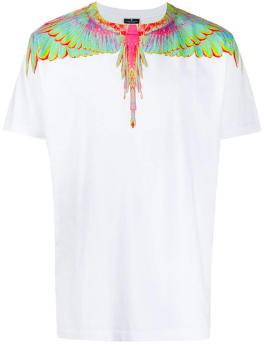 Marcelo Burlon Kids of Milan T Shirt nera ali bluette
