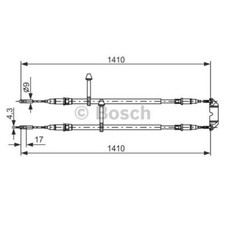 BOSCH Handbremsseil bremsseil hinten für Saab 9-5 Kombi YS3E 1 987 477