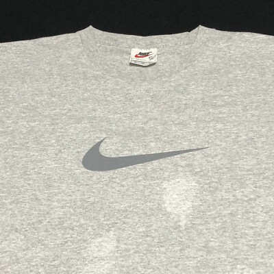 トップス 00's nike center swoosh T-shirt Nike Center Swoosh Logo T-shirt Embroidered Black Men's Size