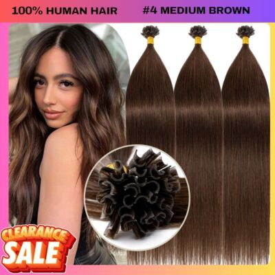 Bonding Keratin 200Strähne Remy Echthaar Extensions Haarverlängerung 40 50 60CM