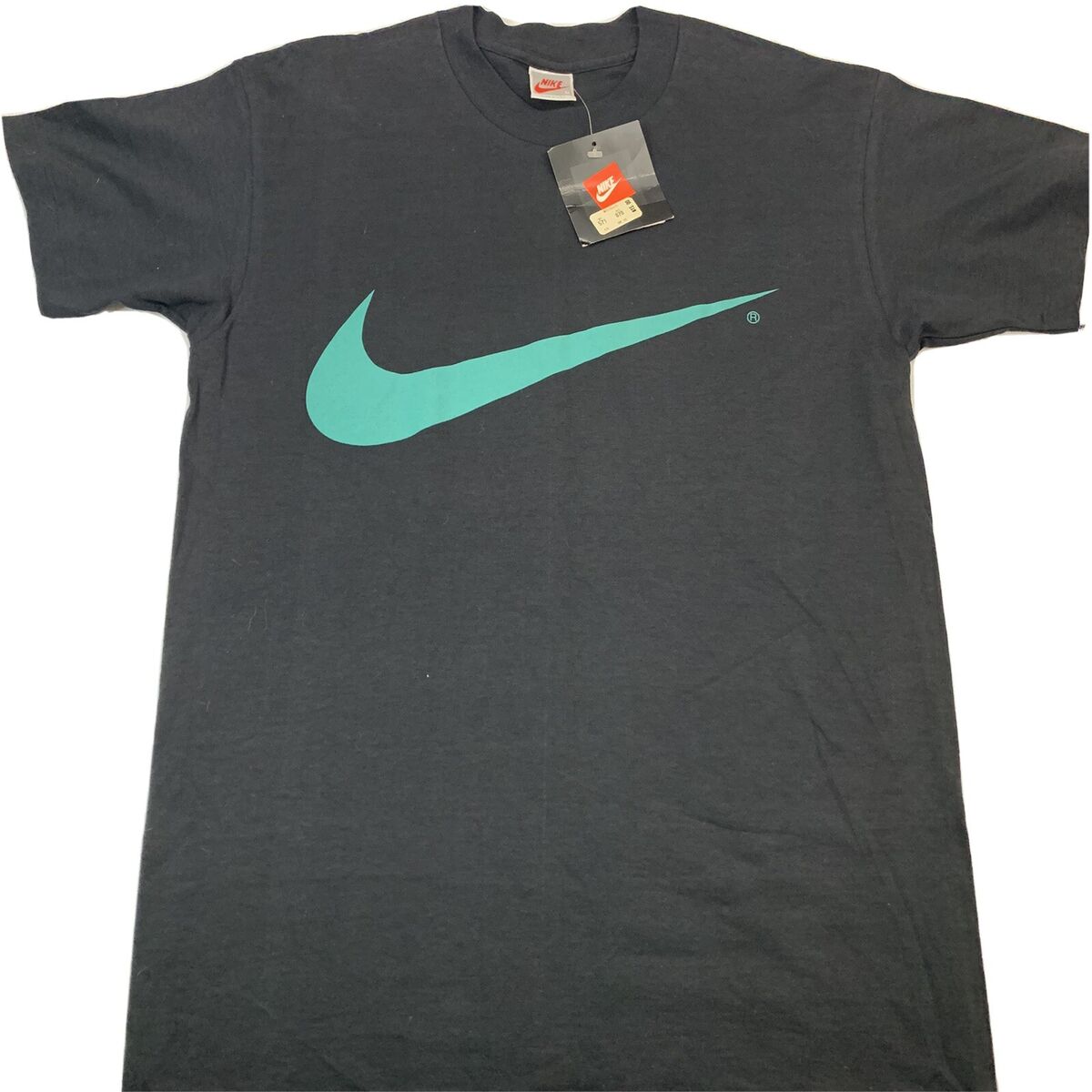 Vintage Dead Stock NWT Nike Single Stitch Tee Shirt Big Swoosh