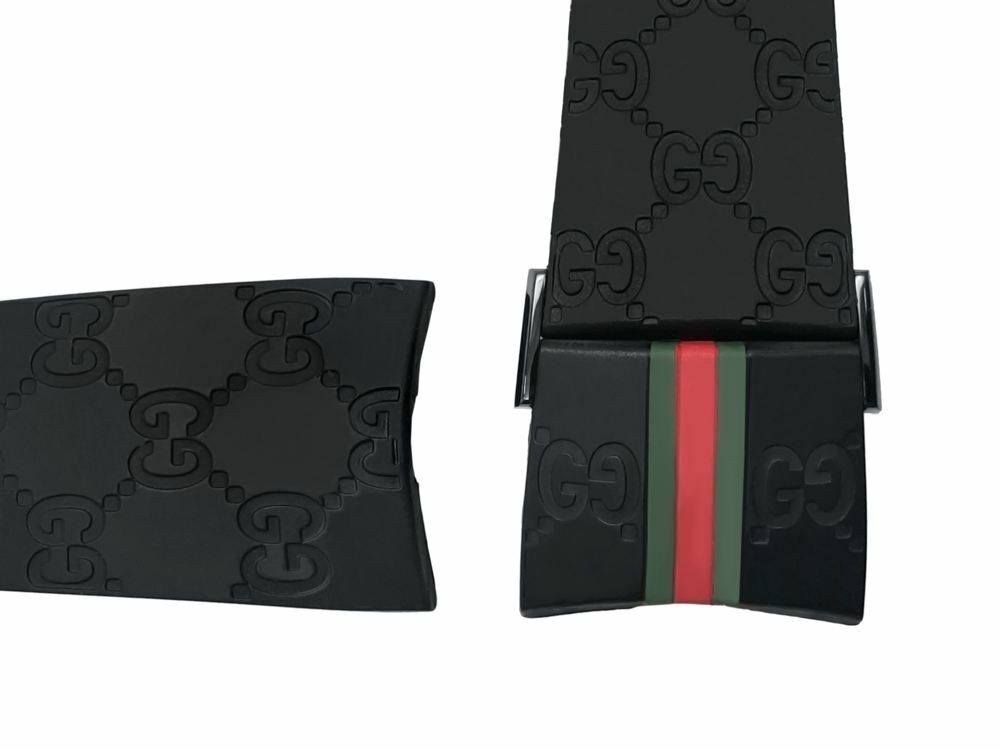 Original i-Gucci YA114207 114-2 Genuine 26mm Black Rubber