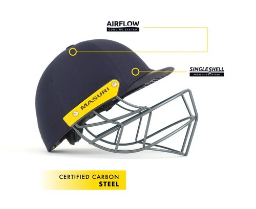 2025 Masuri Unisex C Line Plus Navy Cricket Helmet Steel Grill S,M,L- Free P&P - Picture 2 of 6