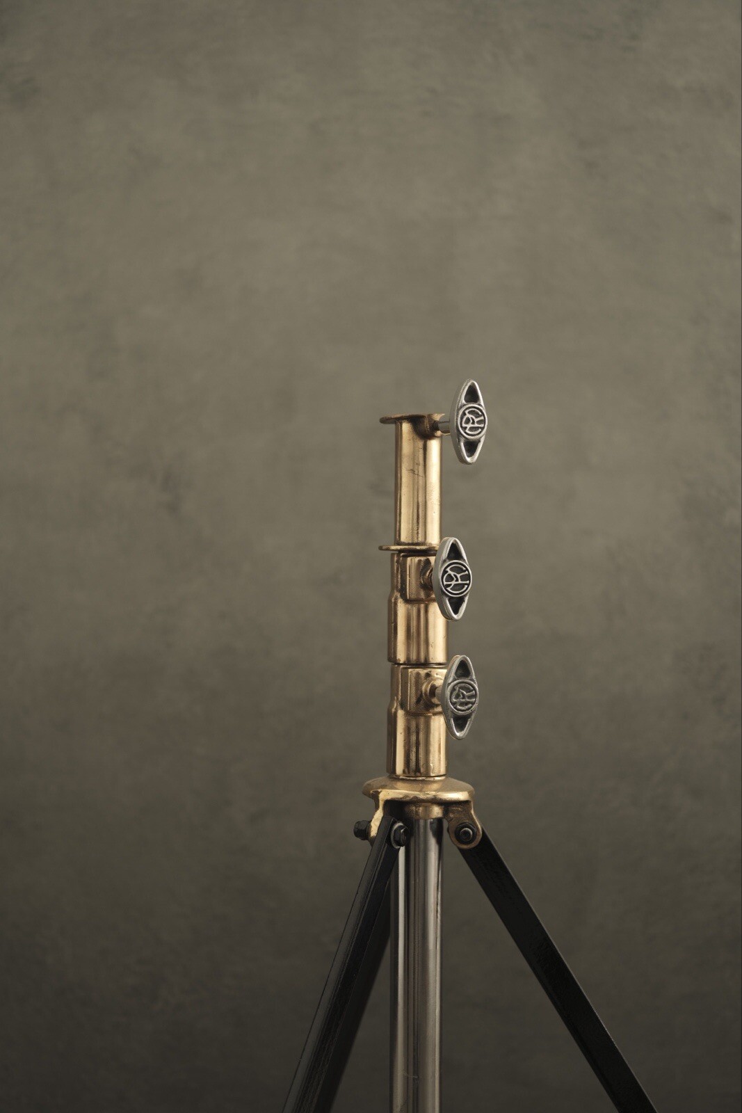 RARE Vintage Mole Richardson Senior Lightstand In Gold And Black