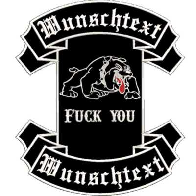 Rückenpatch Wunschtext Biker Rocker Kutte MC 34x39cm M.i. GERMANY