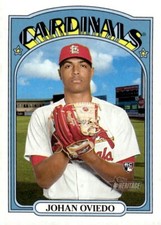 2021 Topps Heritage #661 Johan Oviedo RC St. Louis Cardinals