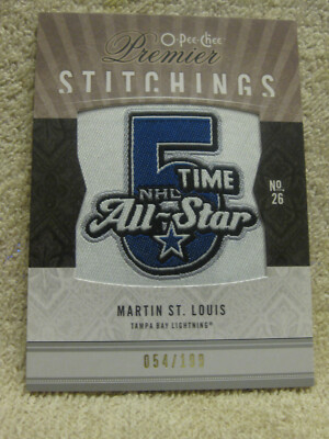 2009-10 O-Pee-Chee Premier Stitchings /199 Martin St Louis #PS-MS Tampa Bay