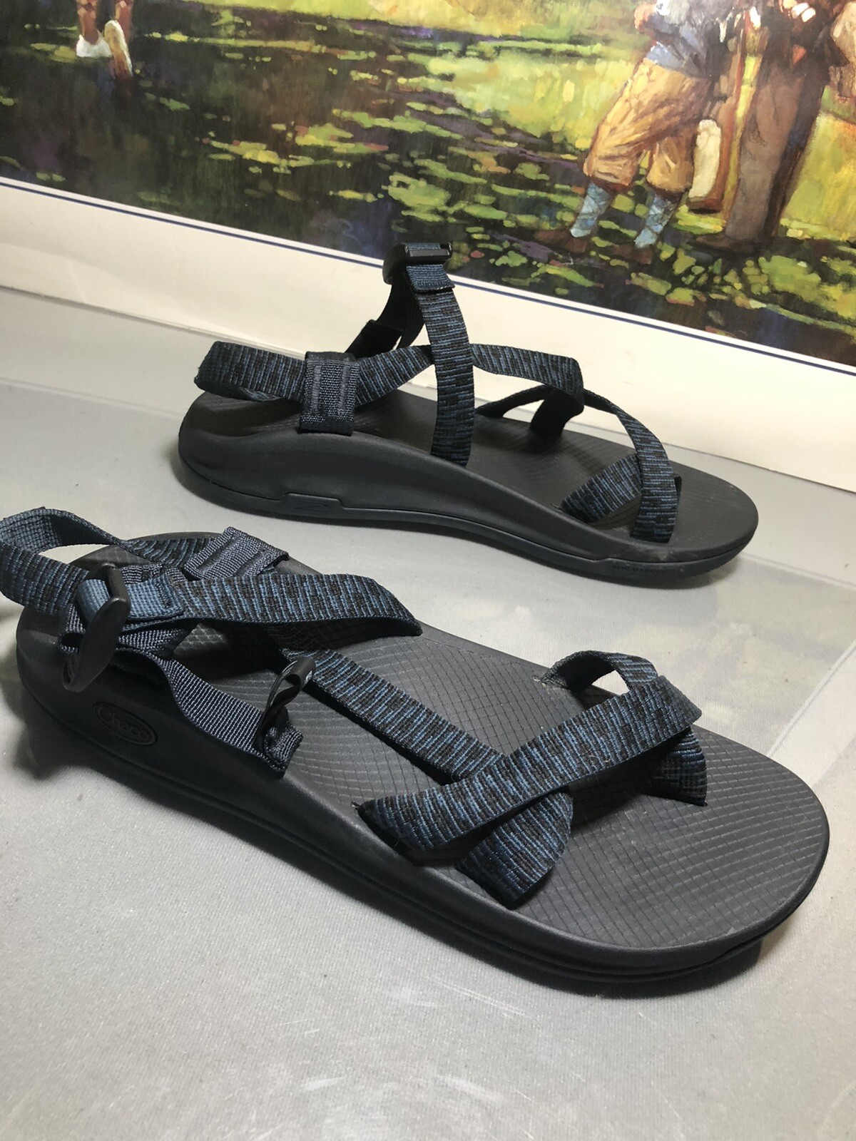 Chaco Classic Sandals Solid Black Mens Size 12 Gem