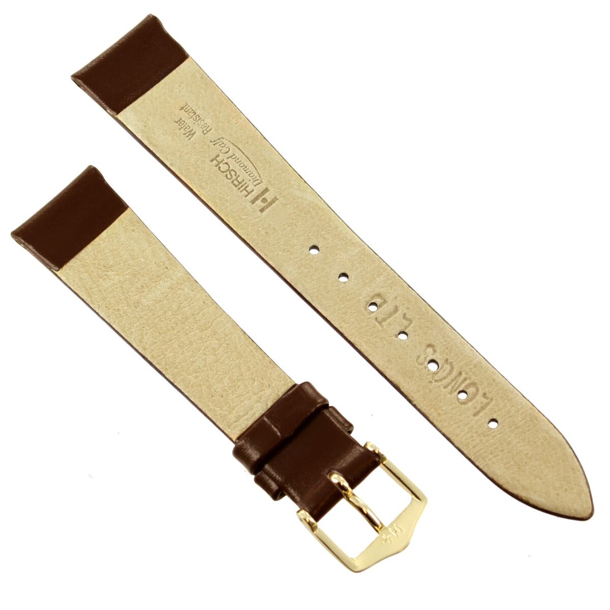 19mm Hirsch Diamond Calf Brown Genuine Leather Unstitched 19mm Hirsch Diamond Calf Brown Genuine Leather Unstitched