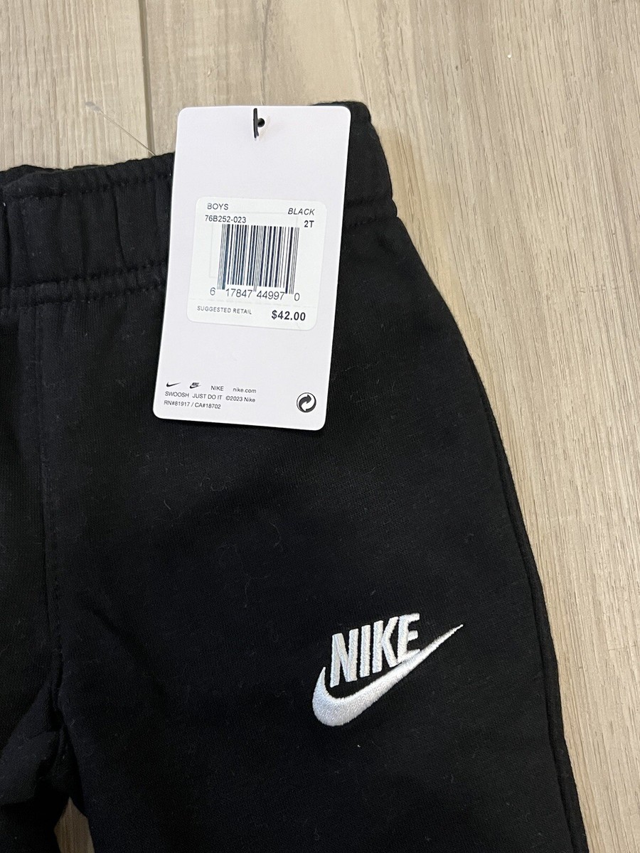 その他 Y NWT Nike Toddler Boys Fleece Ribbed Cuff Jogger Sweat Pants 76B252