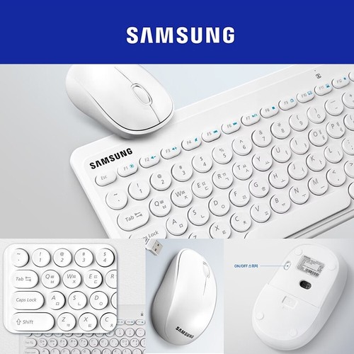 SAMSUNG Wireless 2.4GHz Keyboard Mouse Set SRP-9610W White Tablet Laptop Optical - Picture 4 of 6
