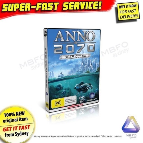 Anno 2070 DEEP OCEAN EXPANSION Pack PC NEW add-on game for Windows Strategy RPG - Picture 1 of 1