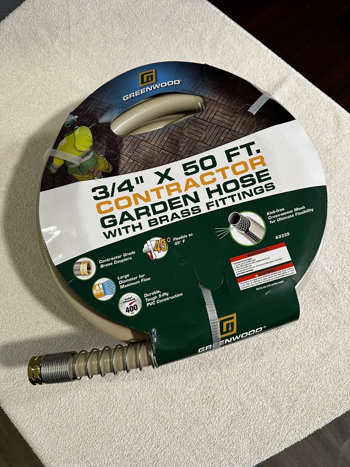 GREENWOOD 3/4 in x 50 ft 5Ply Commercial Duty Garden Hose NEW