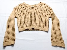 Wild Fable Women's Pullover V Neck Long Sleeve Sweater BL1 Light Taupe Small NWT