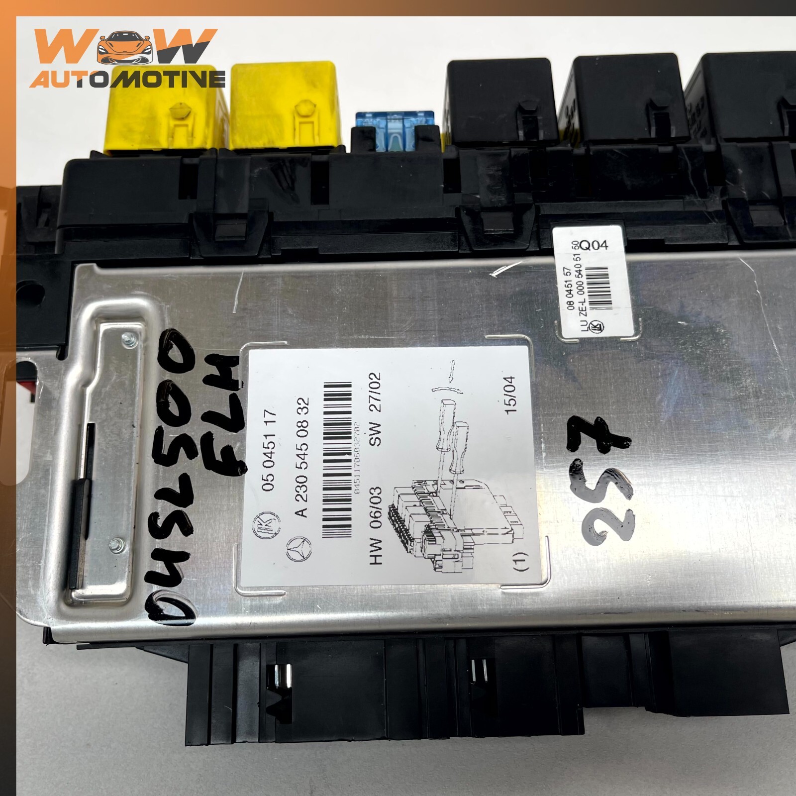 03-12 MERCEDES R230 SL500 SL550 FRONT LEFT SAM CONTROL MODULE FUSE RELAY BOX OEM