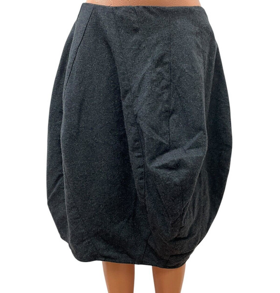 IVAN GRUNDAHL Denmark size 36 -  S 70% WOOL Balloon Skirt Grey Midi