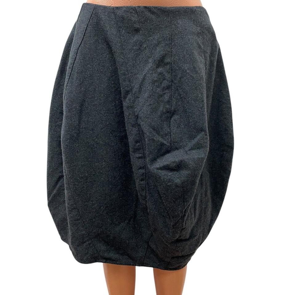 IVAN GRUNDAHL Denmark size 36 -  S 70% WOOL Balloon Skirt Grey Midi