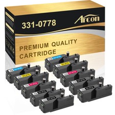 Color Toner Set For Dell 1250 C1760NW C1765NF C1765NFW 1250C 1350cnw 1355cnw