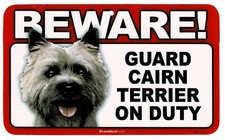 BEWARE OF CAIRN TERRIER DOG / PET RECTANGULAR LAMINATED SIGN. COMBINED SHIPPING.