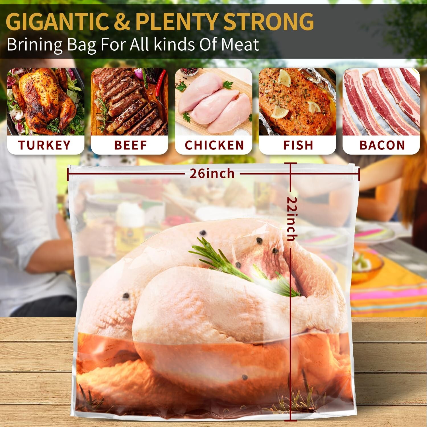 Brining Bags for Turkey, 2 Packs Extra Large Turkey Brine Bag w... FREE