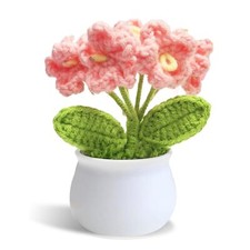 Crochet Flowers Cute Potted Knitted Flowers Forget Me Not Flowers for Friends...