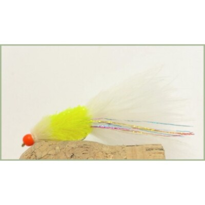Hothead Fishing Flies, 6 Pack Chartreuse Rainbow Hotheads, Trout Flies, Lures