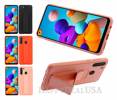 For Samsung Galaxy A21- Multi-Function Impact Cover Case w