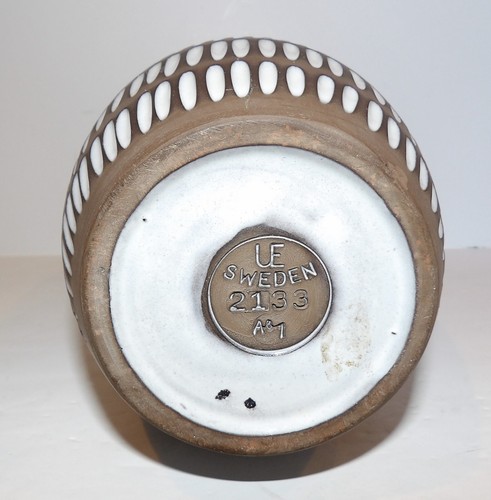 STUNNING INGRID ATTERBERG UPSALA-EKEBY SWEDEN #2133 ABG 9 1/2" NEGRO VASE - Picture 11 of 12