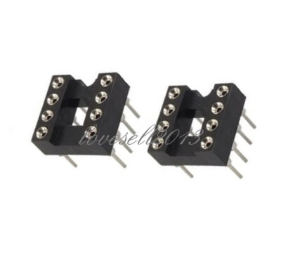 10PCS 8Pin DIP SIP Round IC Sockets Adaptor Solder Type plated machined