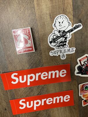 New Supreme FW21 Stickers Rocker Face box logo Race lot Playing