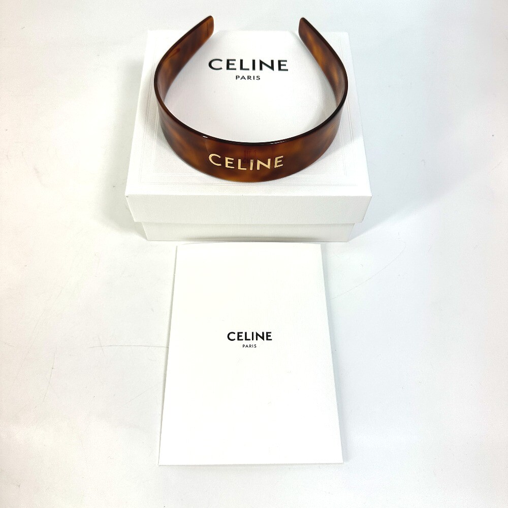 CELINE 46Y376CEA Logo headband Hair band head band acetate