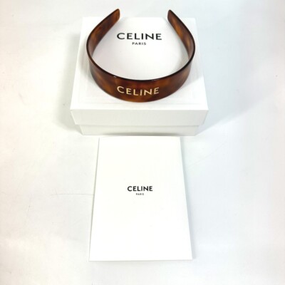 CELINE 46Y376CEA Logo headband Hair band head band acetate