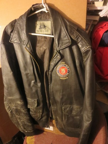 Burks Bay NRA Life Member Black Leather 