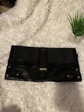 Seven For All Mankind Distress Leather Big Clutch In Black Euc $295