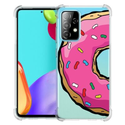 (Homer's Donut)ShockProof TPU phone case cover(Clear)for Samsung Galaxy A52  5G