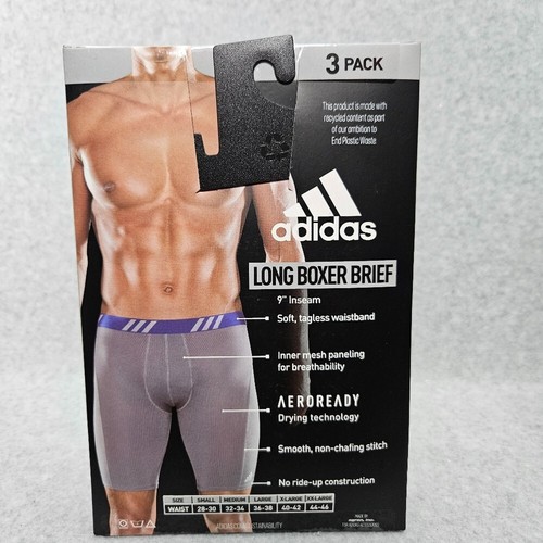 Adidas Performance Mesh atmungsaktive Boxershorts royalblau oder grau Gr. XXL lang - Bild 5 von 6