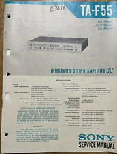SONY TA-F55 INTEGRATED STEREO AMPLIFIER ORIGINAL SERVICE MANUAL
