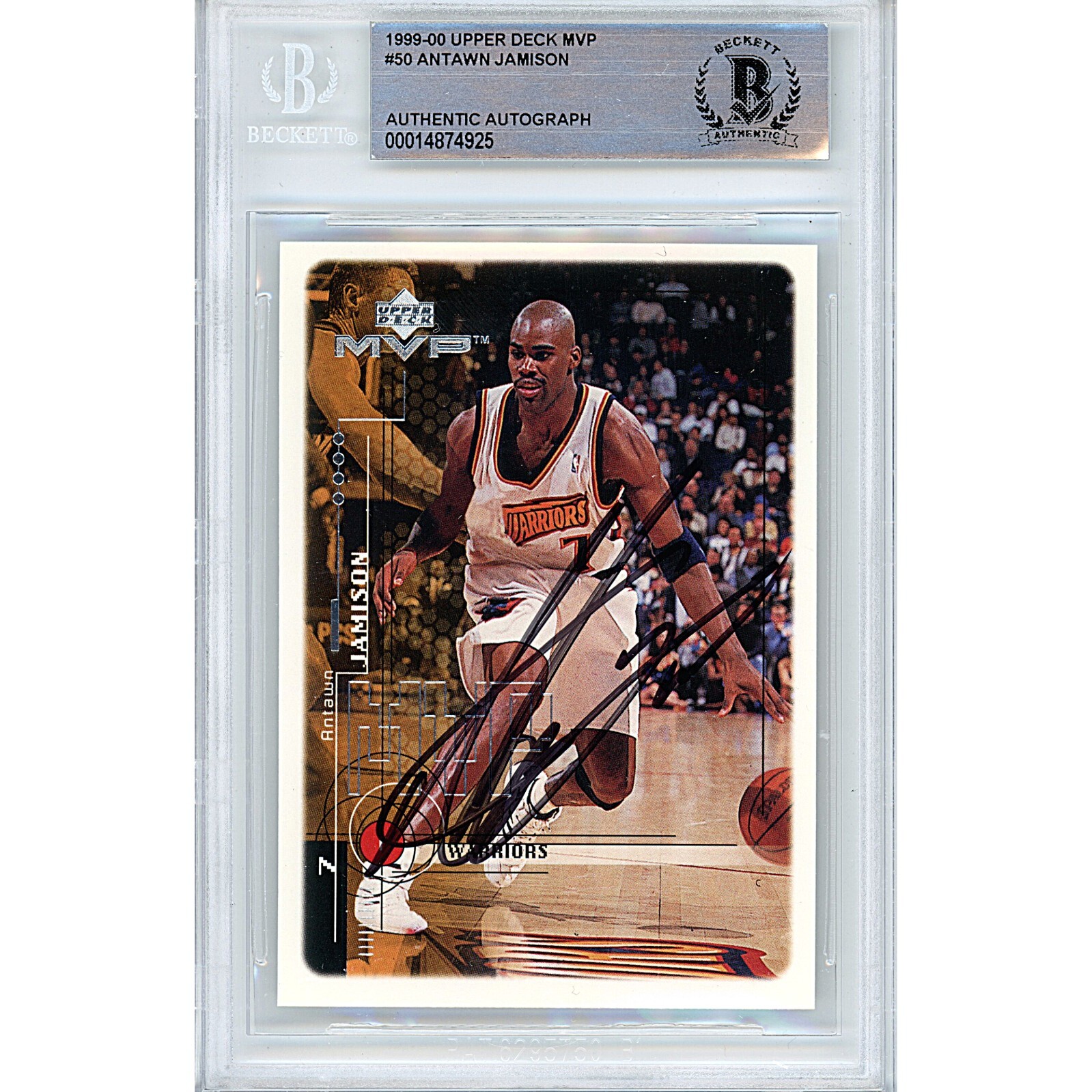 Antawn Jamison Golden State Warriors Auto 1999-00 Upper Deck Autograph BAS Slab
