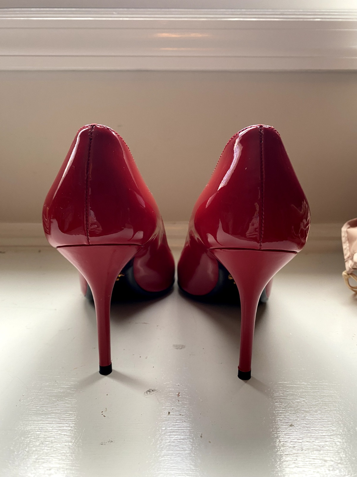 PRADA Vernice Basic Rosso Red Patent Leather Roun… - image 8