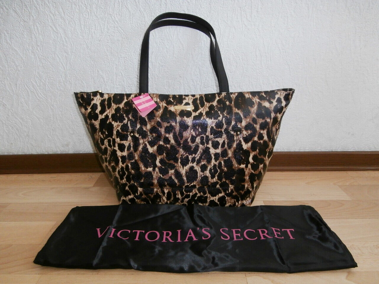 Victorias Secret Echtleder Tasche Shopper Bag A4 Tragetasche Schultertasche NEU