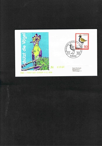BRD-FDC Mi. Nr. 901 " Vogelschutz ", echt gelaufen !!!