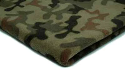 MARKENLOS Polar Fleece Stoff Gedruckt Tarnmuster (200g), 50 x 155 cm