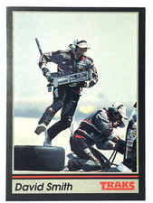 DALE EARNHARDT SR Crew Member DAVID SMITH 1991 Traks NASCAR Racing Card #77