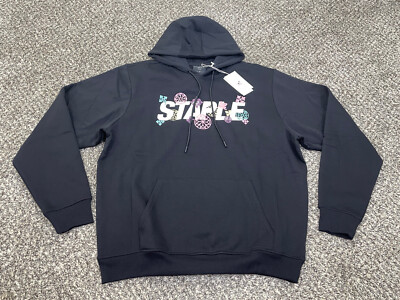 Staple Pigeon Hoodie Sweatshirt Mens Size M Medium Graphic Pullover Black $68